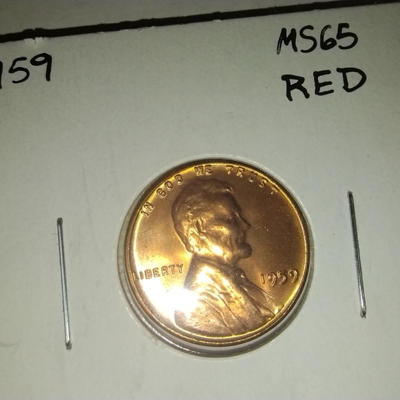 1959 Lincoln penny MS65 Red - Picture 4 of 15
